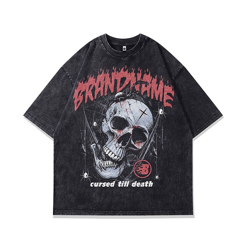 Vintage Street Vintage Distressed T-Shirt with Demon Skull Print Size US M / EU 48-50 / 2 - 1 Thumbnail