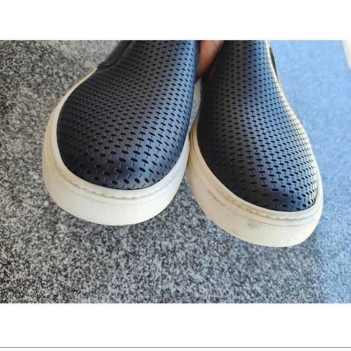 Salvatore Ferragamo Salvatore Ferragamo Perforated Fury Navy Blue Rubber Boat Sh Size US 9 / EU 42 - 4 Thumbnail