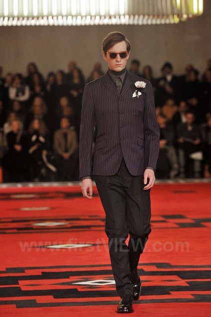 Prada F/W 2012 RUNWAY BLACK SUIT Size 50S - 1 Thumbnail