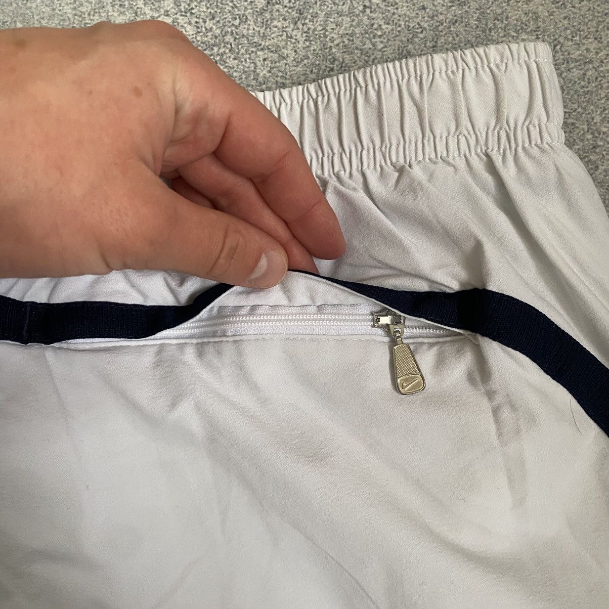 Nike Crazy Vintage White Nike Track Pants Drill Baggy Y2K 90s Size US 38 / EU 54 - 11 Thumbnail