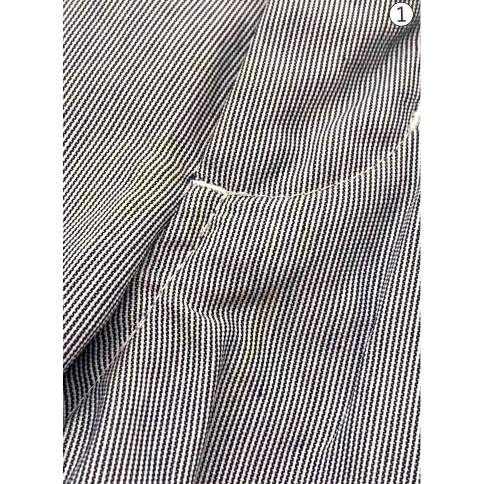 Engineered Garments Engineered Garments Andover Jacket M Blue Stripe Polyester Suit Jacket 2 Piece Mens Regular Seasonal Fall Spring Summer Winter Used Size 40R - 3 Thumbnail