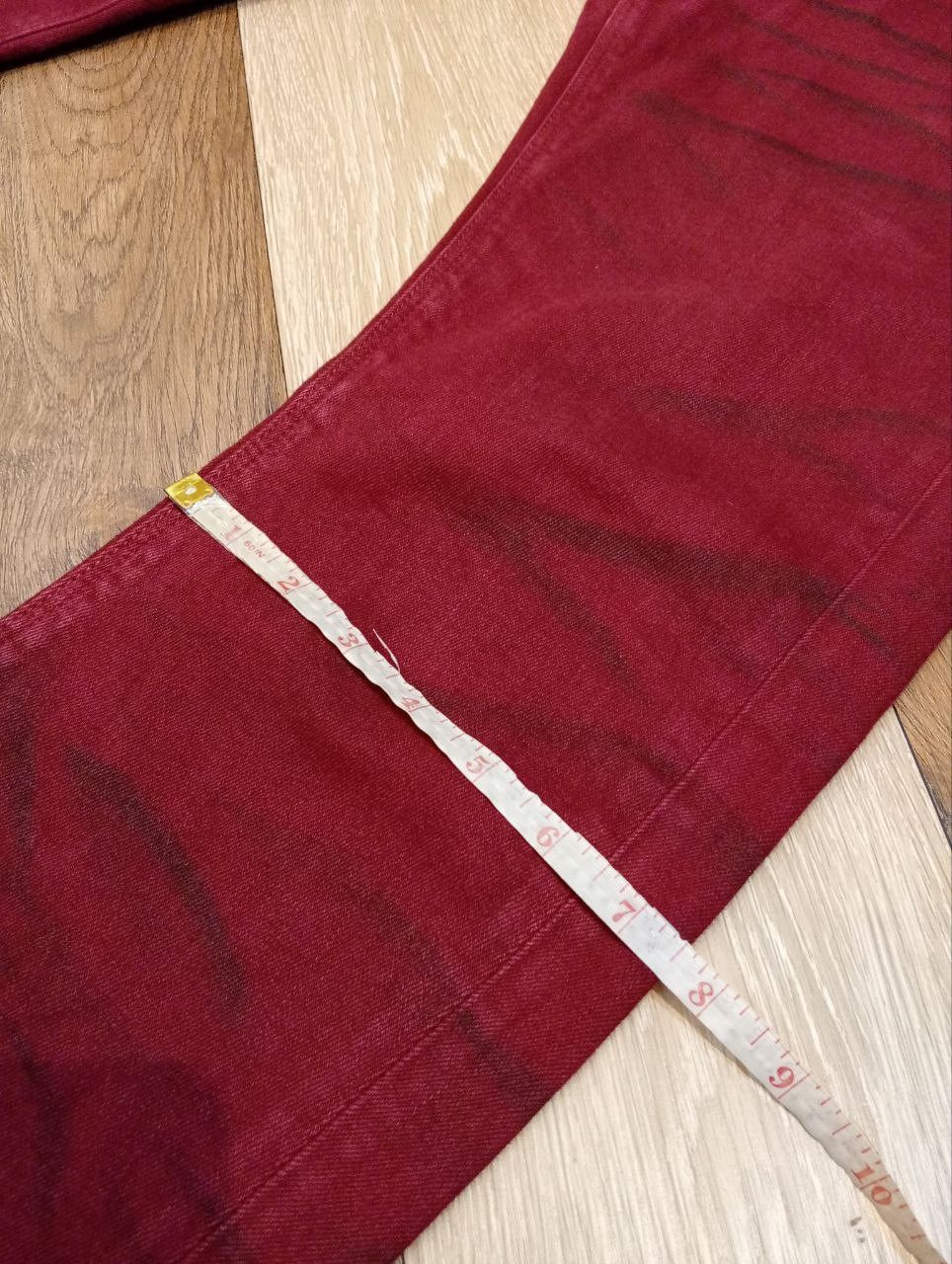 Murder License MURDER LICENSE MAROON MUDWASH WHISKER FADE CURVE JEANS Size US 33 - 20 Thumbnail