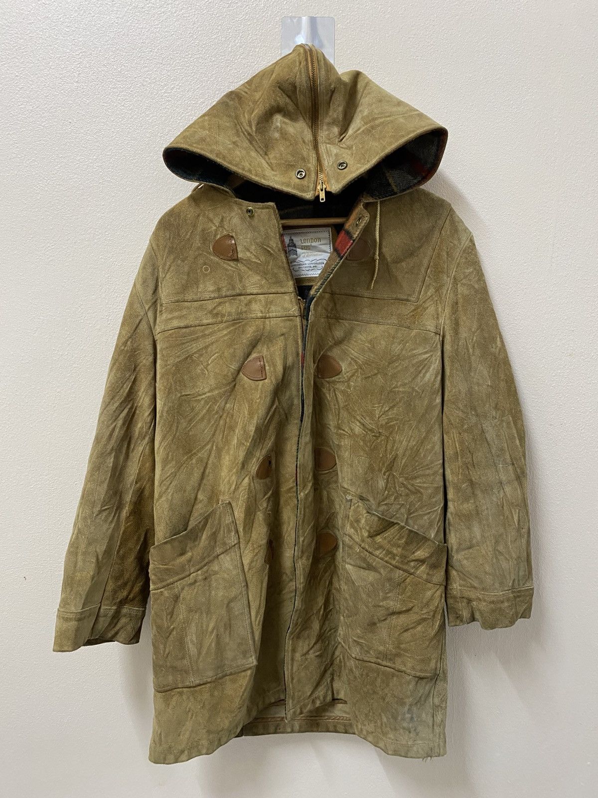 London Fog Vintage 70s London Fog Suede Split-Hood Parka | Talon Zip Size US L / EU 52-54 / 3 - 1 Thumbnail