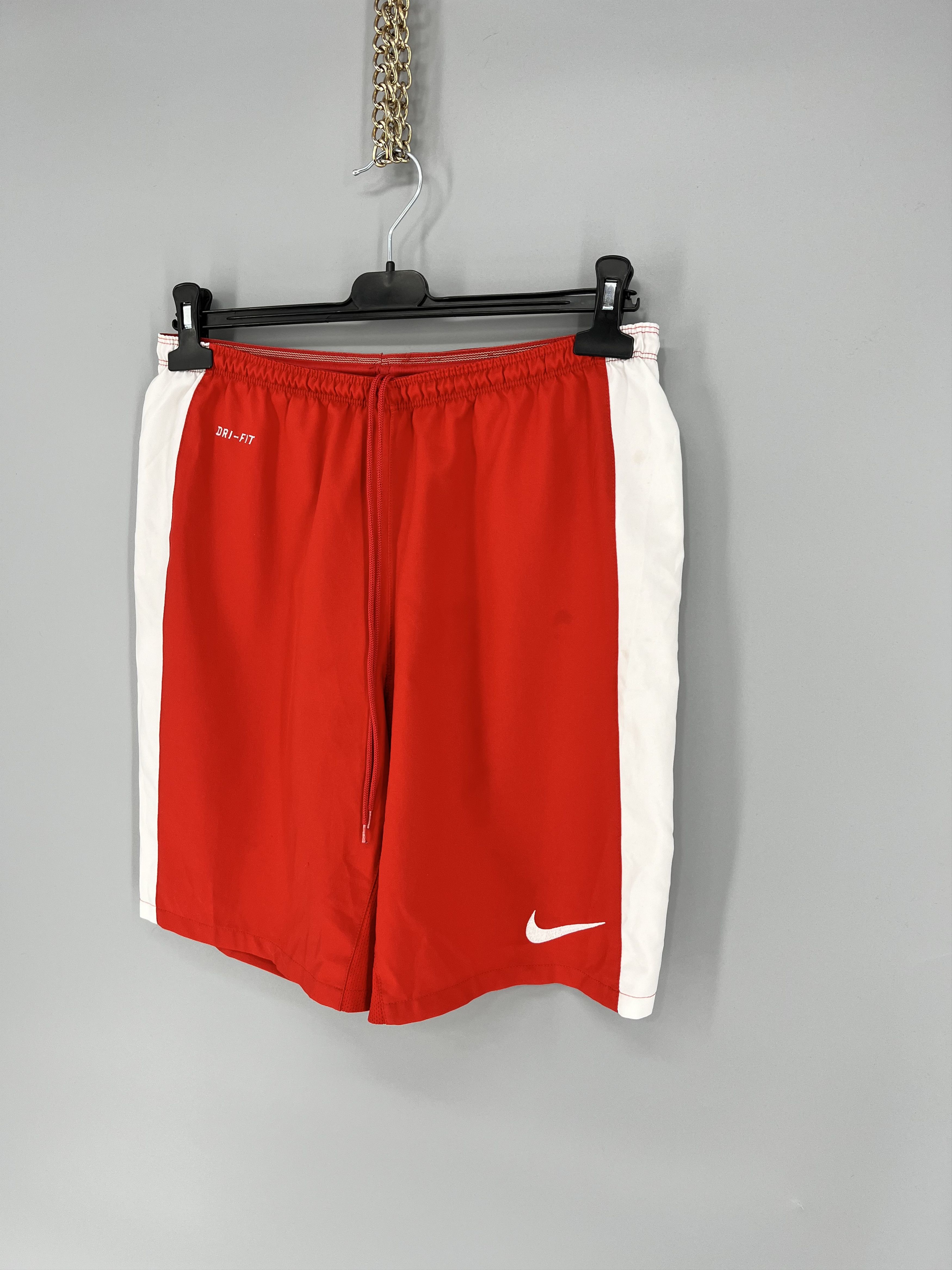 Nike × Vintage 90s Vintage Nike Red Nylon Mini Swoosh Shorts Travis Sty Size US 32 / EU 48 - 3 Thumbnail