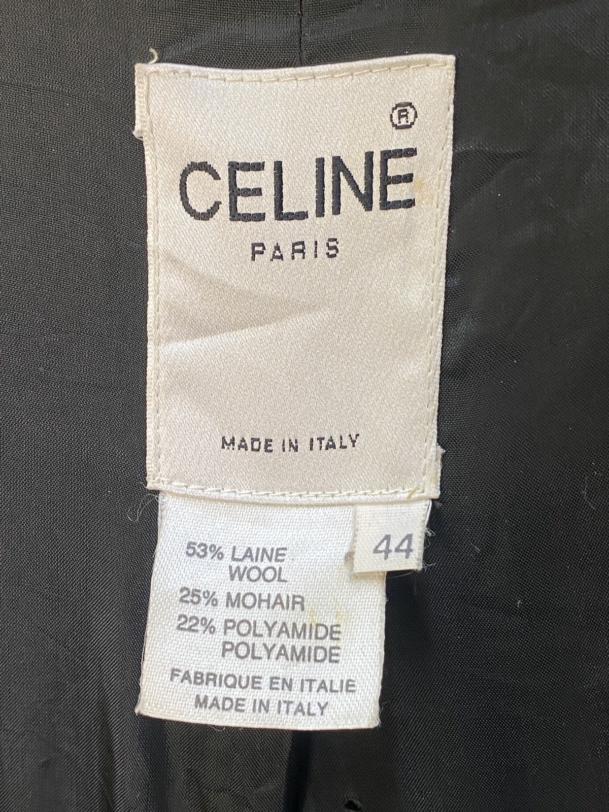 Celine × Hedi Slimane Vintage Celine Wool Trench Jacket Size M / US 6-8 / IT 42-44 - 8 Thumbnail