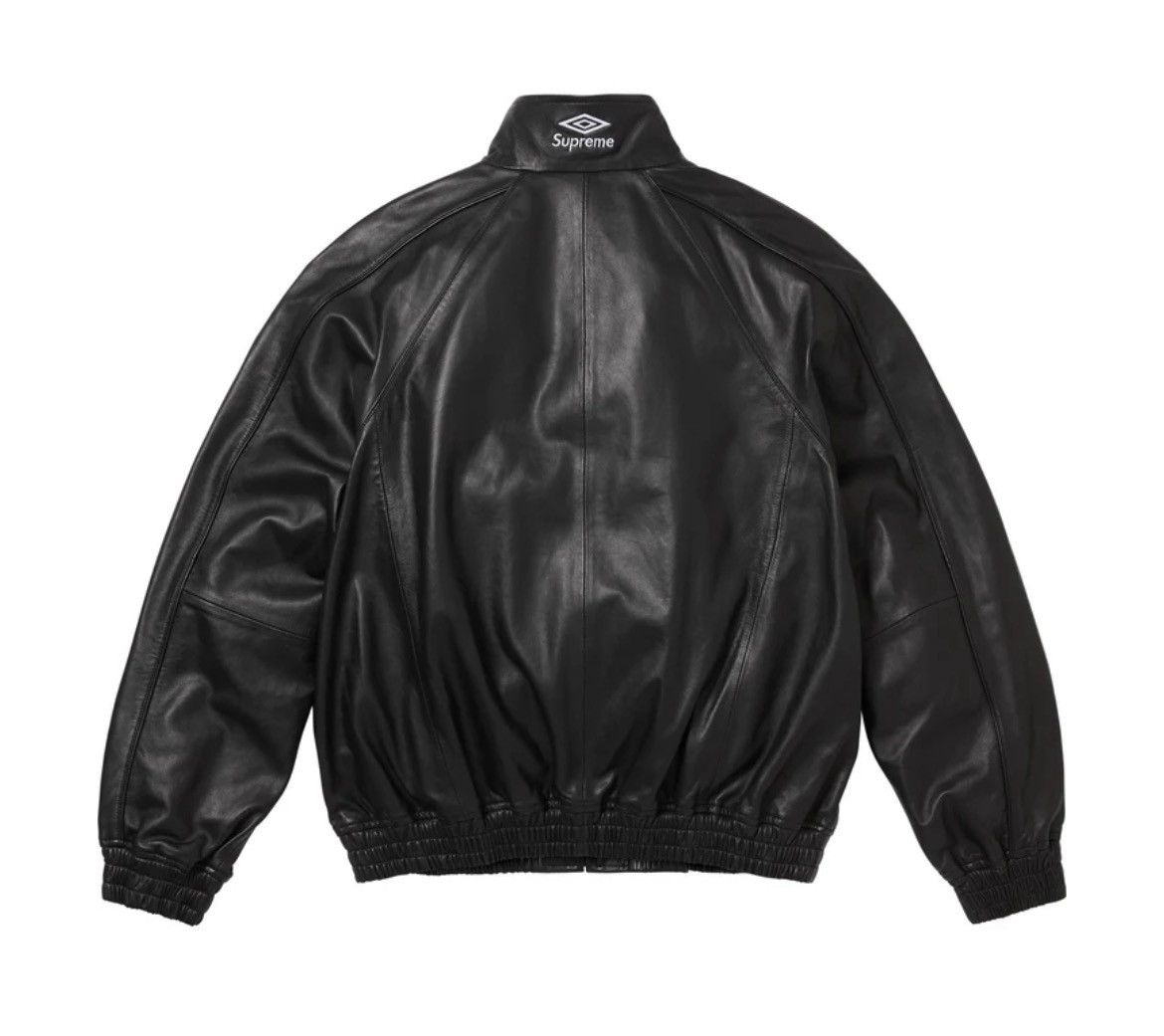 Supreme Umbro Leather Track Jacket Black