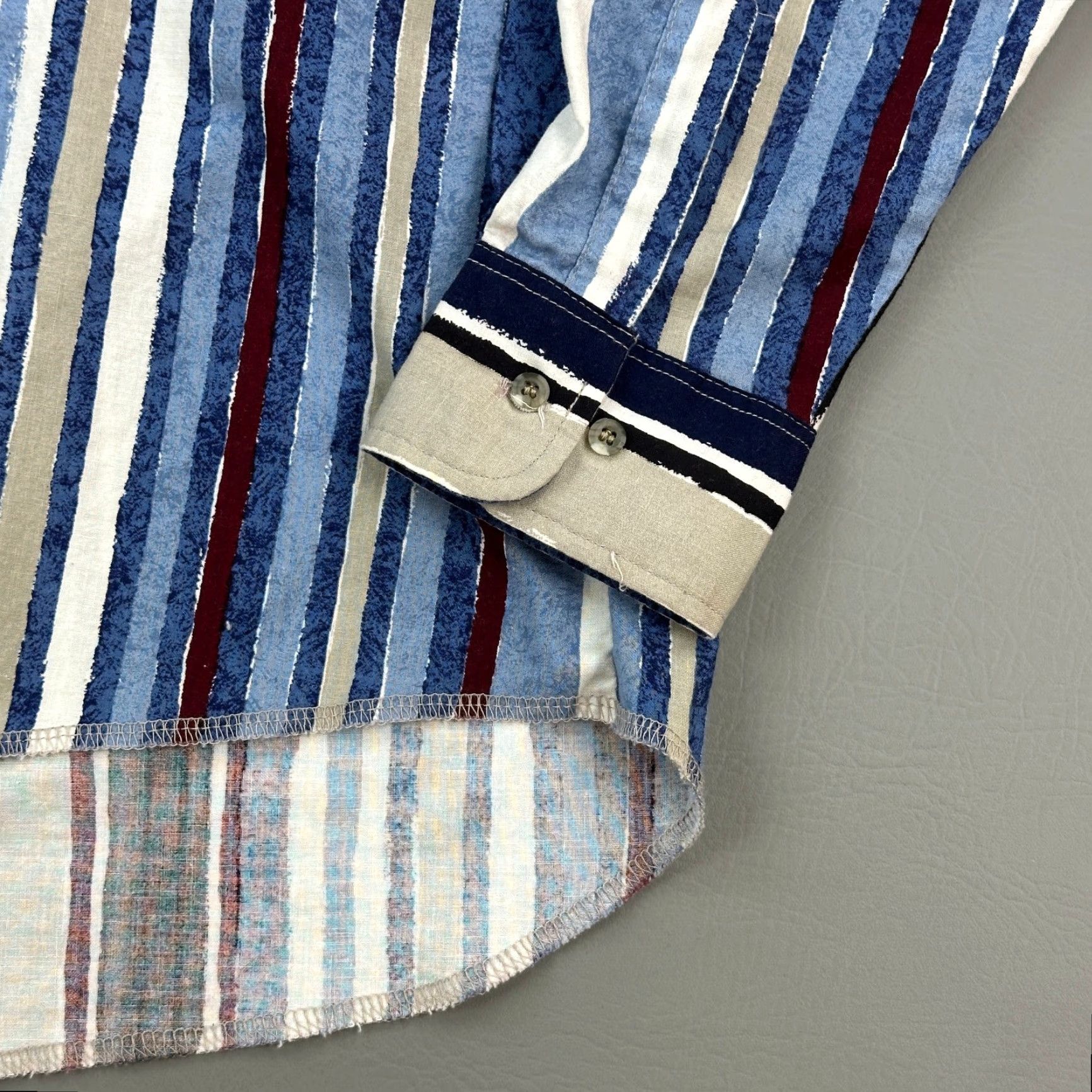 Wrangler VINTAGE Wrangler Western Shirt Mens XL Blue Striped Longhorn Cowboy Rodeo 90s Size US XL / EU 56 / 4 - 2 Thumbnail