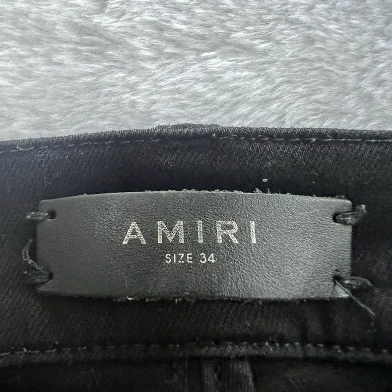 Amiri Amiri Black Destroyed Slim Fit Jeans Size US 34 / EU 50 - 3 Thumbnail