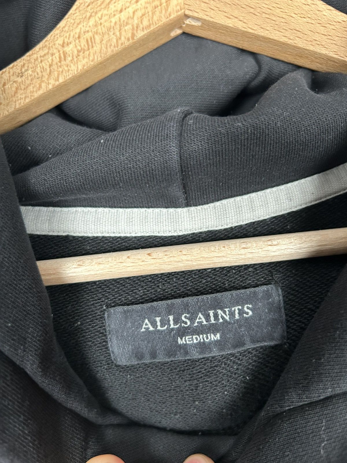 Allsaints Allsaints Black Hoodie Streetwear Designer Avant Garde Size US M / EU 48-50 / 2 - 6 Thumbnail