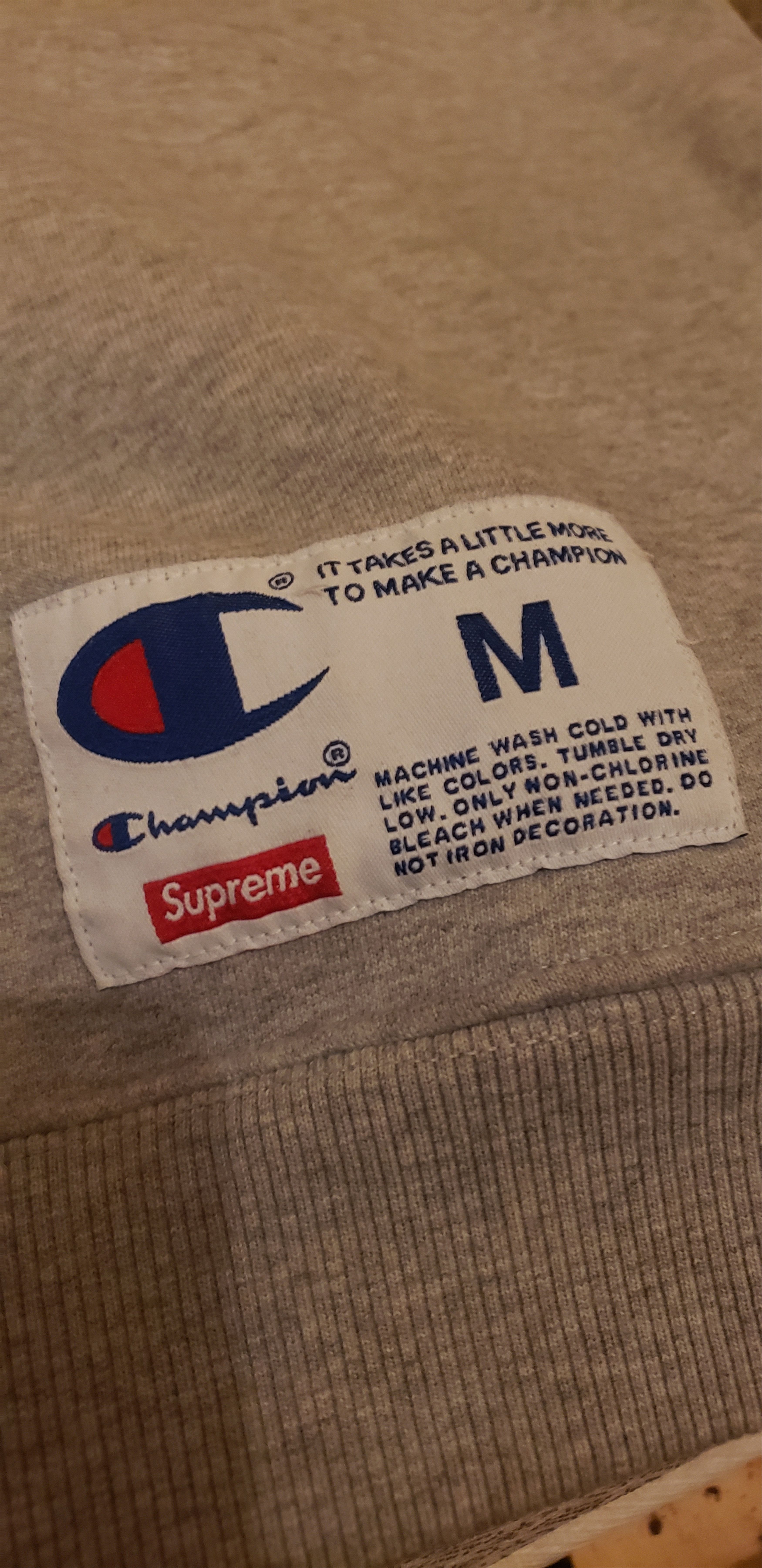 Champion × Supreme Embroidered Two Tone Hoodie Size US M / EU 48-50 / 2 - 4 Thumbnail