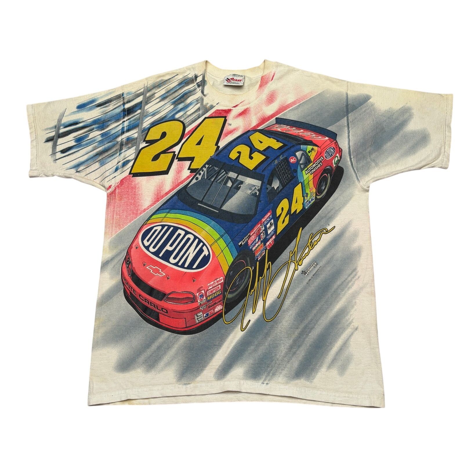 NASCAR × Vintage Vintage 1996 Jeff Gordan 24 Nascar AOP Shirt Large Dupont Size US L / EU 52-54 / 3 - 1 Thumbnail