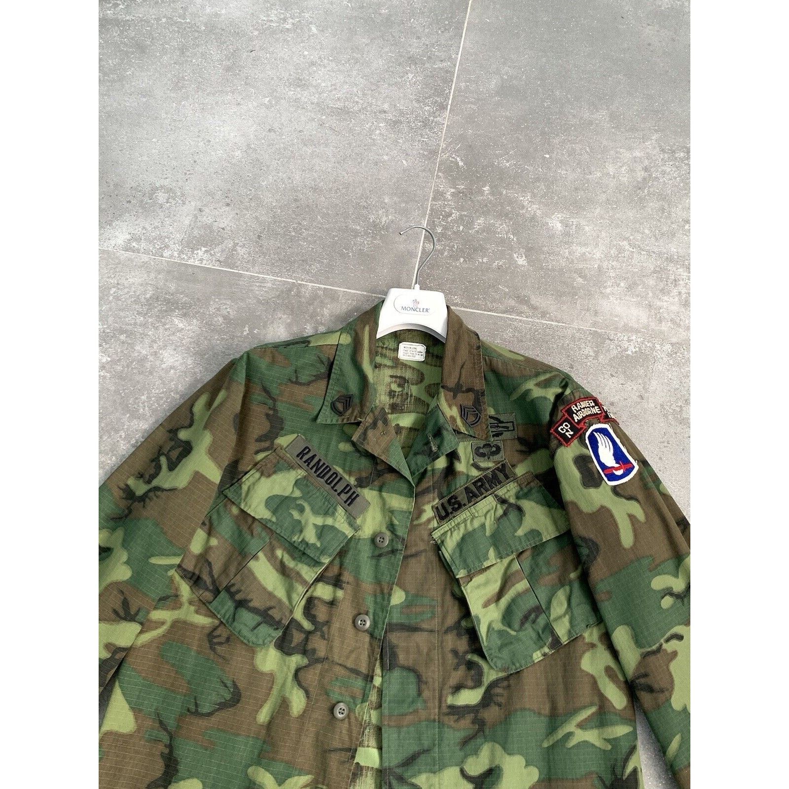 Vintage Mens US ARMY Ranger Airborne 75th Inf VIETNAM WAR Jacket M-L Size US L / EU 52-54 / 3 - 8 Thumbnail