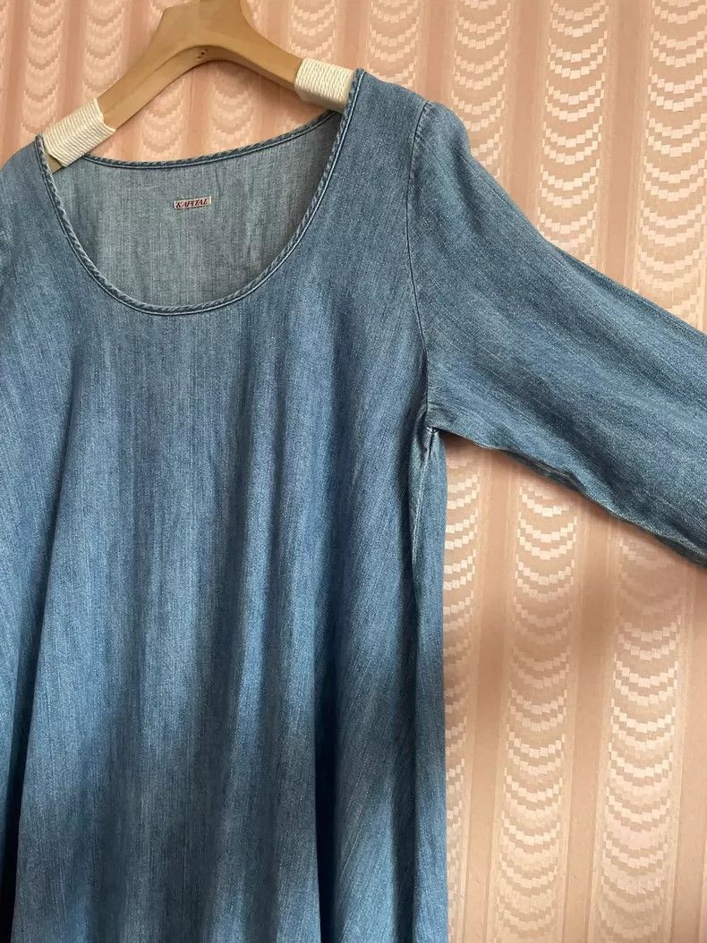 Kapital Vintage Kapital Denim Dress in Blue-2506 Size 22" - 5 Thumbnail