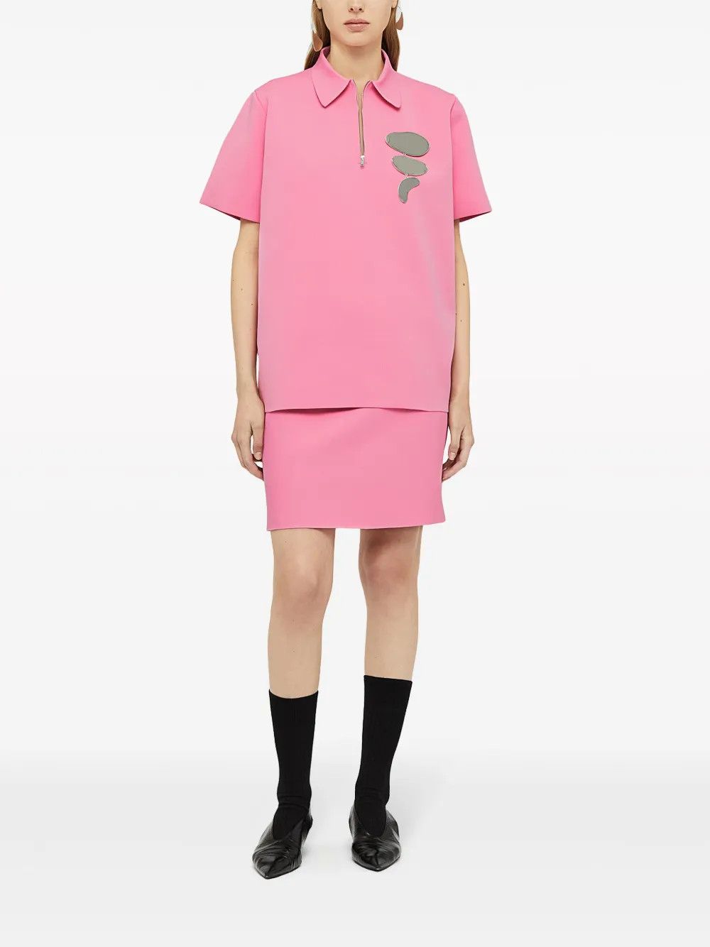Jil Sander o1y1025 Mini Skirt in Pink Size 27" / US 4 / IT 40 - 5 Thumbnail