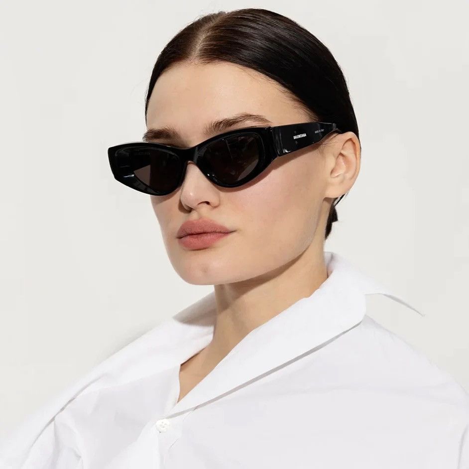 image of New Balenciaga Bb0243S 002 Cat Eye Women Sunglasses in Dark Havana