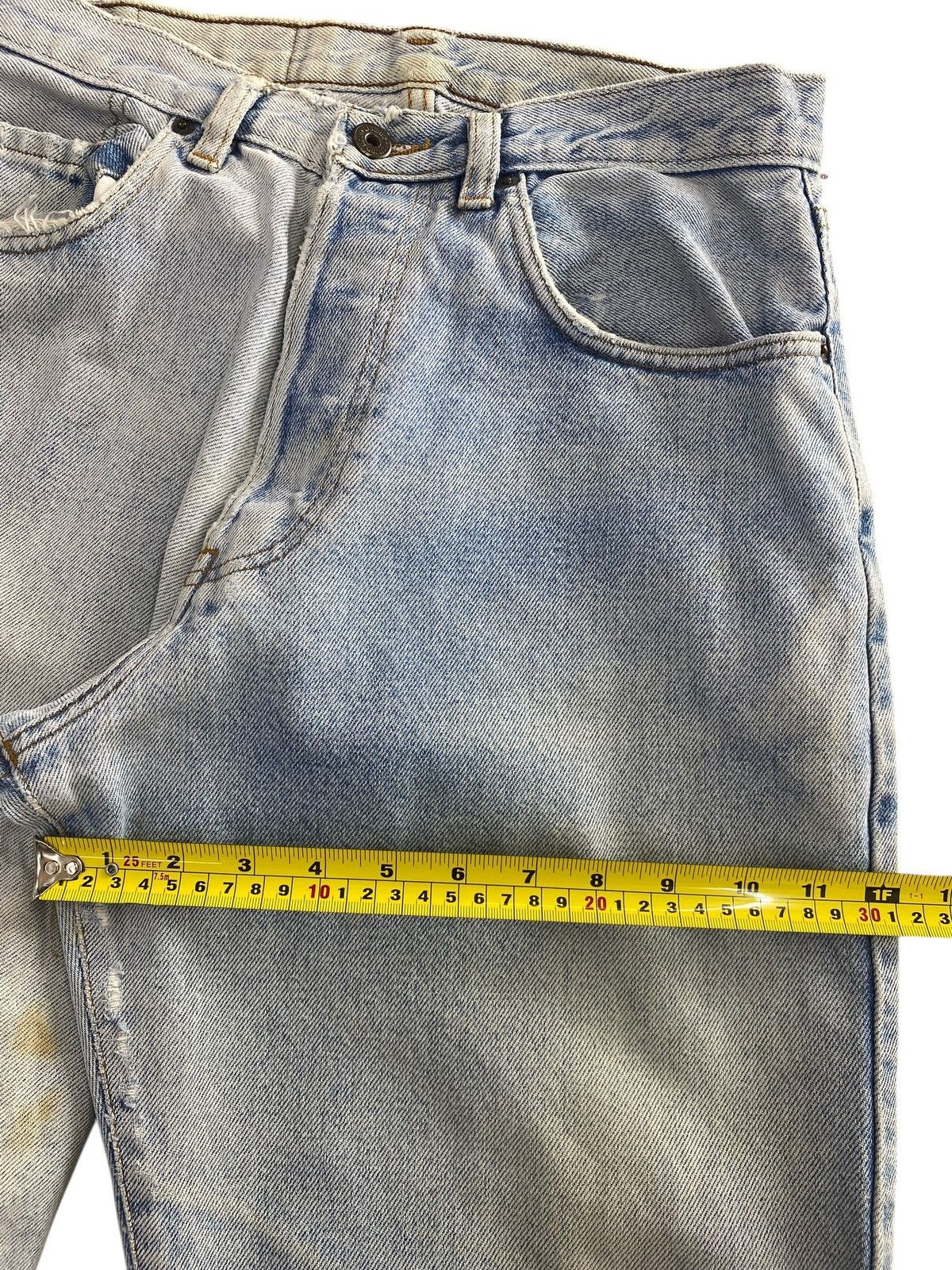 Japanese Brand Liberto Acid Light Wash Style Straight Leg Jeans Size US 28 / EU 44 - 7 Thumbnail
