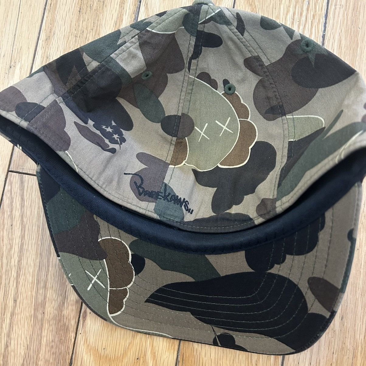 Bape Bape Kaws Camo Baseball Cap Green Camo Medium Size ONE SIZE - 2 Thumbnail