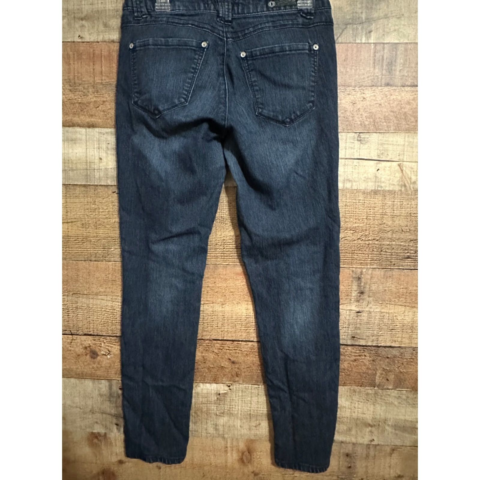 Vintage Democracy Justice Jegging Jeans Womens Size 8 Mid Rise Medium Wash Blue Denim Comfort Regular, Logo, Solid, Zip Closure Size 30" / US 8 / IT 44 - 4 Thumbnail