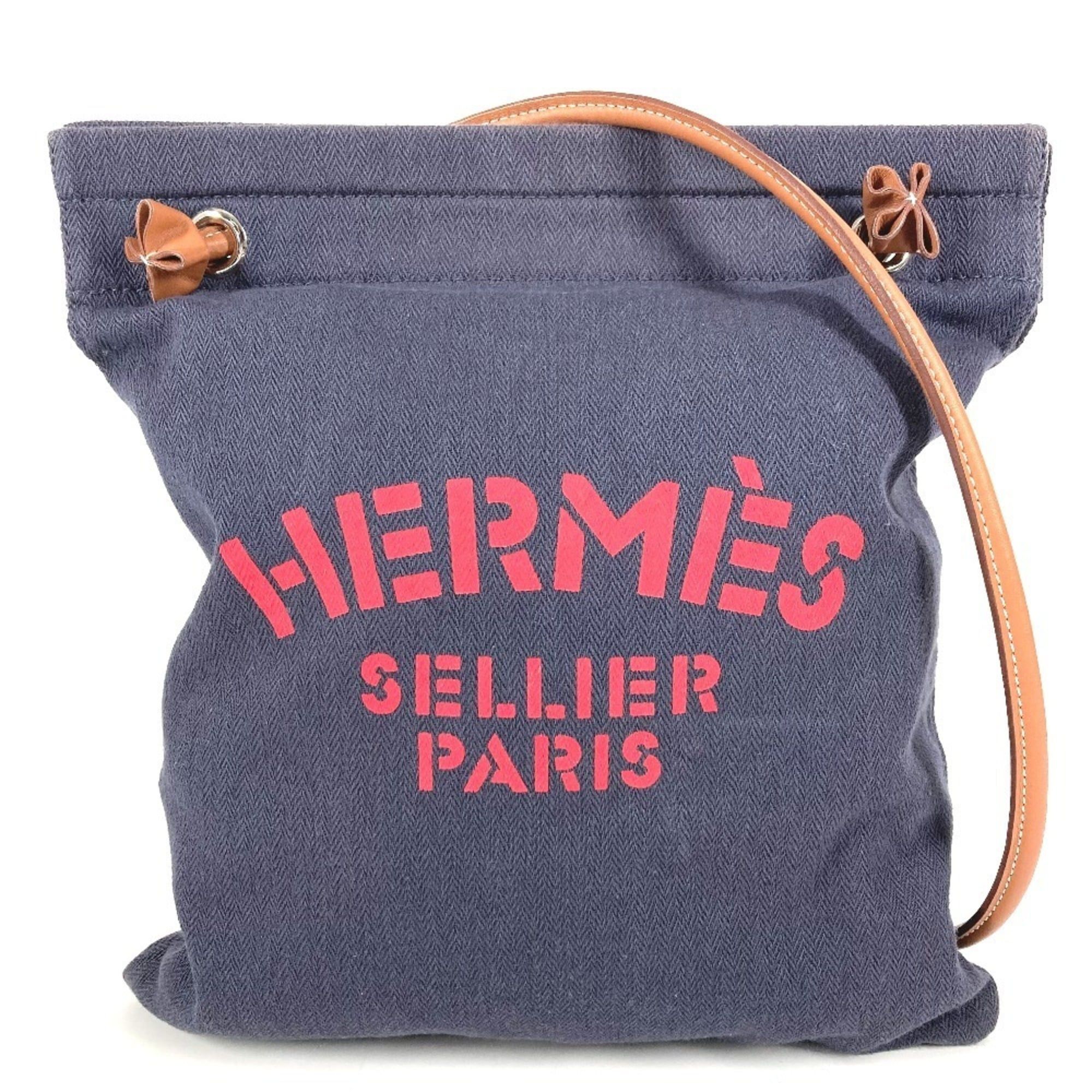 Hermes Hermes Y engraved Aline Toile Chevron leather 