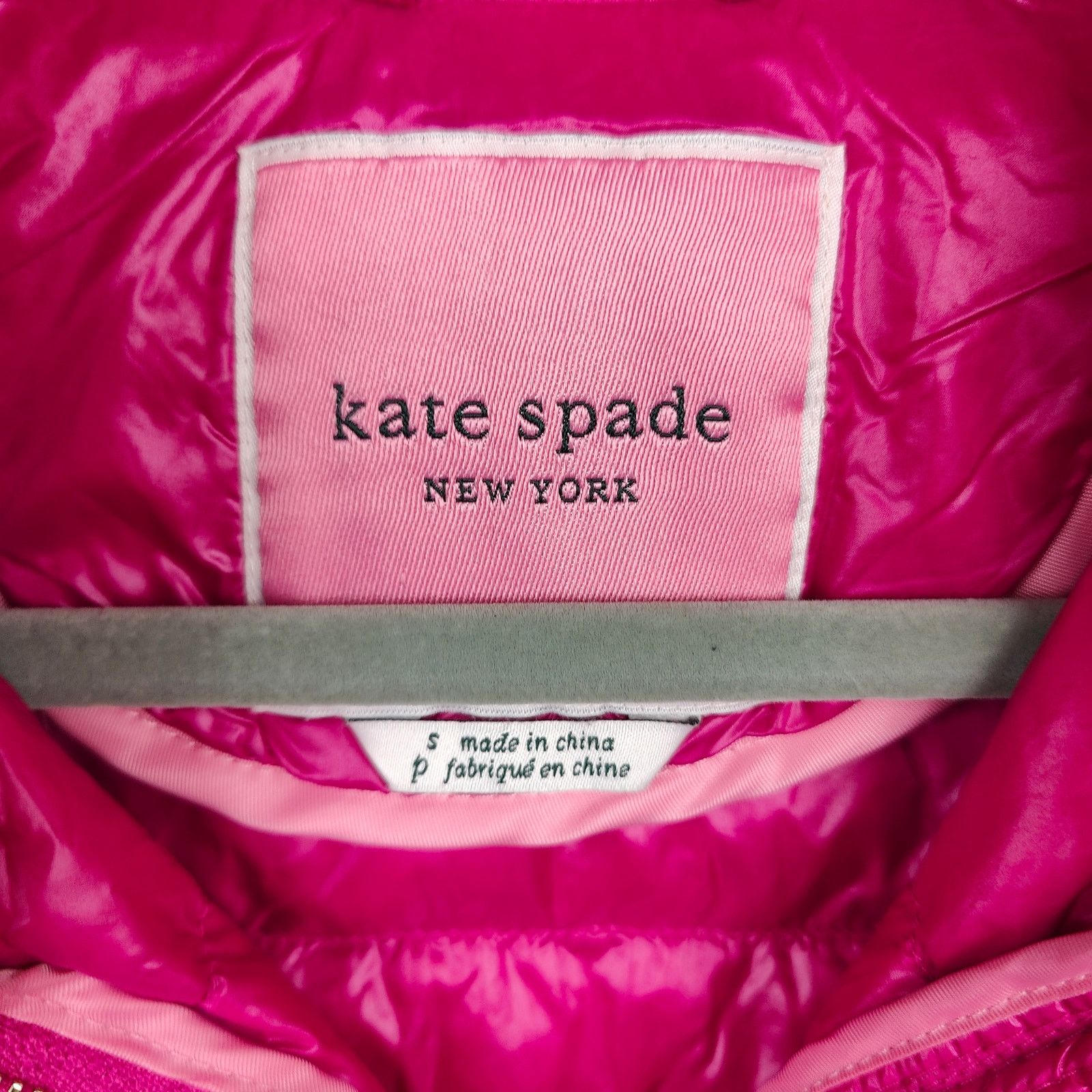 Kate Spade Kate Spade Down Jacket Womens Small Pink Full Zip Hooded Size S / US 4 / IT 40 - 7 Thumbnail