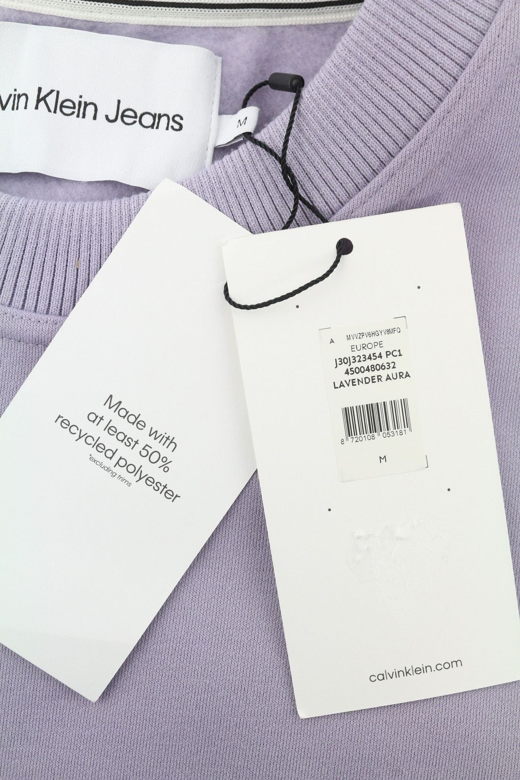 Calvin Klein M Lavender Purple Crew Neck Logo Sweatshirt 87438 Size US M / EU 48-50 / 2 - 7 Thumbnail