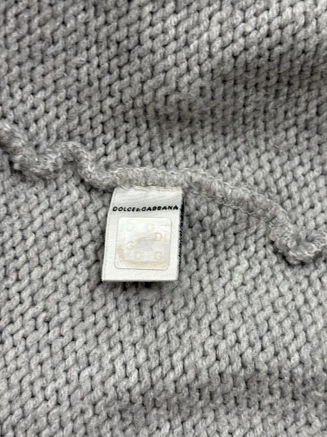 Dolce & Gabbana AW2004 Dolce & Gabbana Grey Wool Eagle Intarsia Zip Hoodie Size US S / EU 44-46 / 1 - 13 Thumbnail