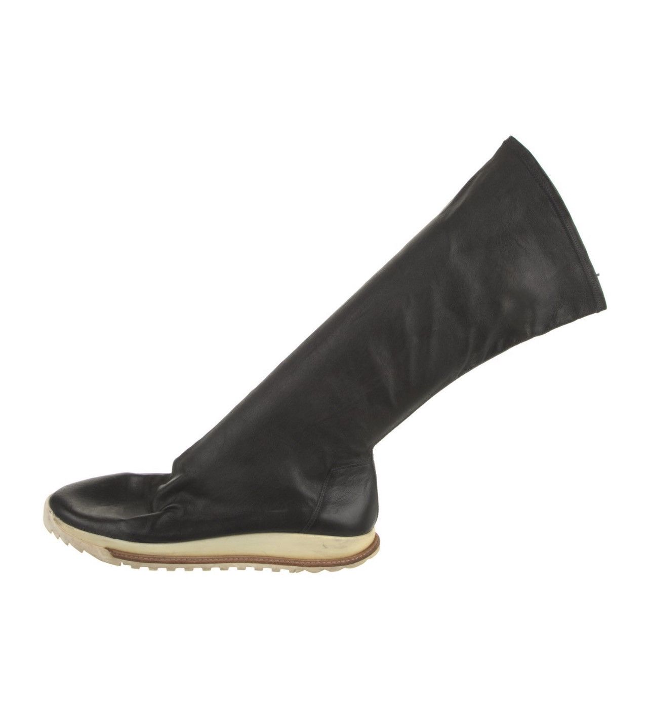 Rick Owens Rick Owens - Dirt Grafton leather sock boots SS18 Size US 12 / EU 45 - 1 Thumbnail