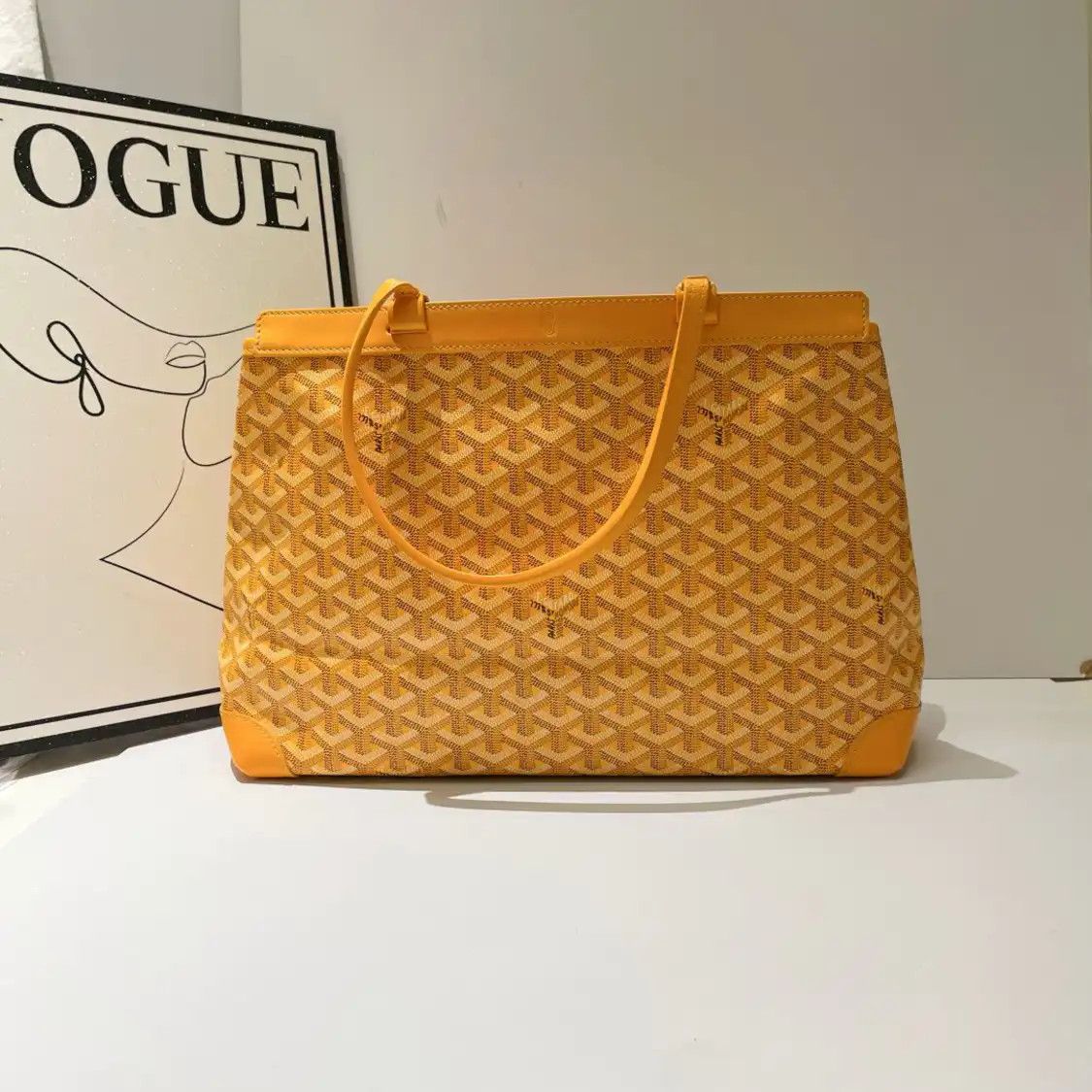 Goyard GOYARD Bellechasse Biaude Small yellow coated canvas print shoulder bag gold har Size ONE SIZE - 1 Thumbnail