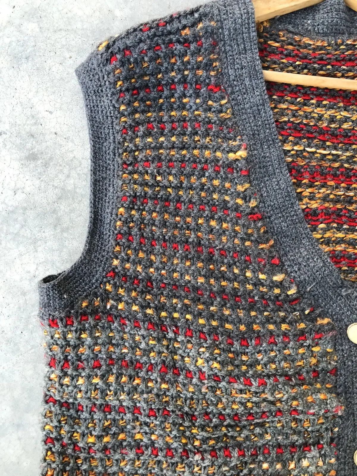 Homespun Knitwear × Japanese Brand Vintage Knitted V-Neck Sweater Cardigan Vest Size US XL / EU 56 / 4 - 2 Thumbnail