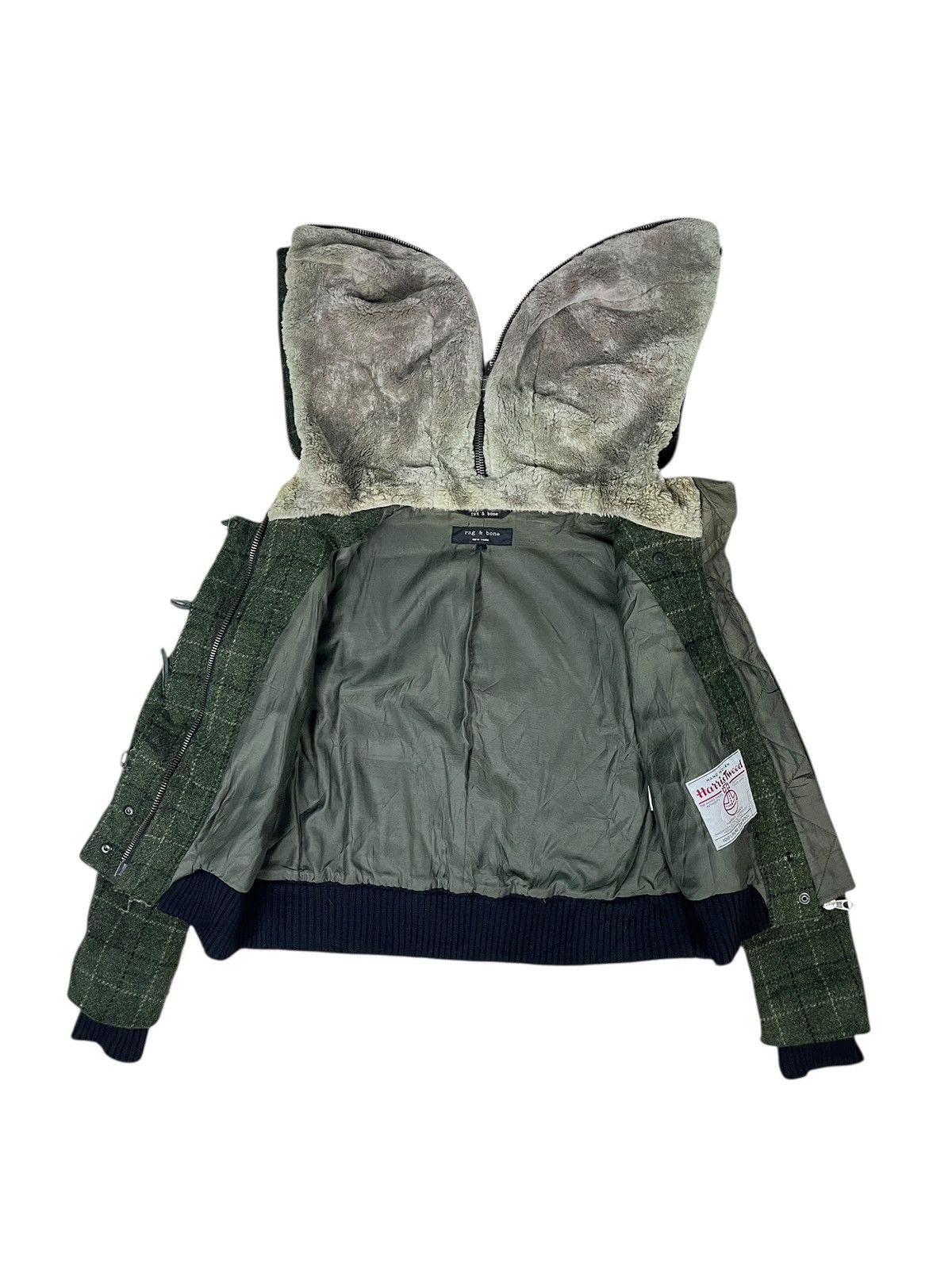 Harris Tweed Rag & Bone Harris Tweed Lampo Zipper Italian Lamb Shearling Size XS / US 0-2 / IT 36-38 - 3 Thumbnail