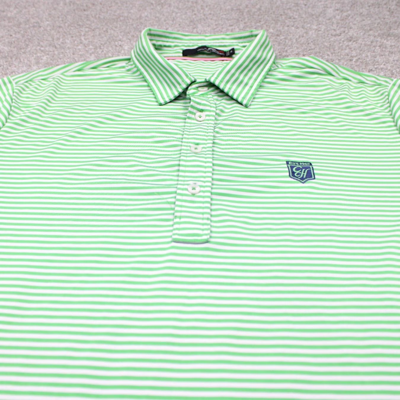 RLX Ralph Lauren RLX Ralph Lauren Polo Shirt Mens XL Green/White Polyester Blend Short Sleeve Pullover Polo Golf Activewear Size US XL / EU 56 / 4 - 4 Thumbnail