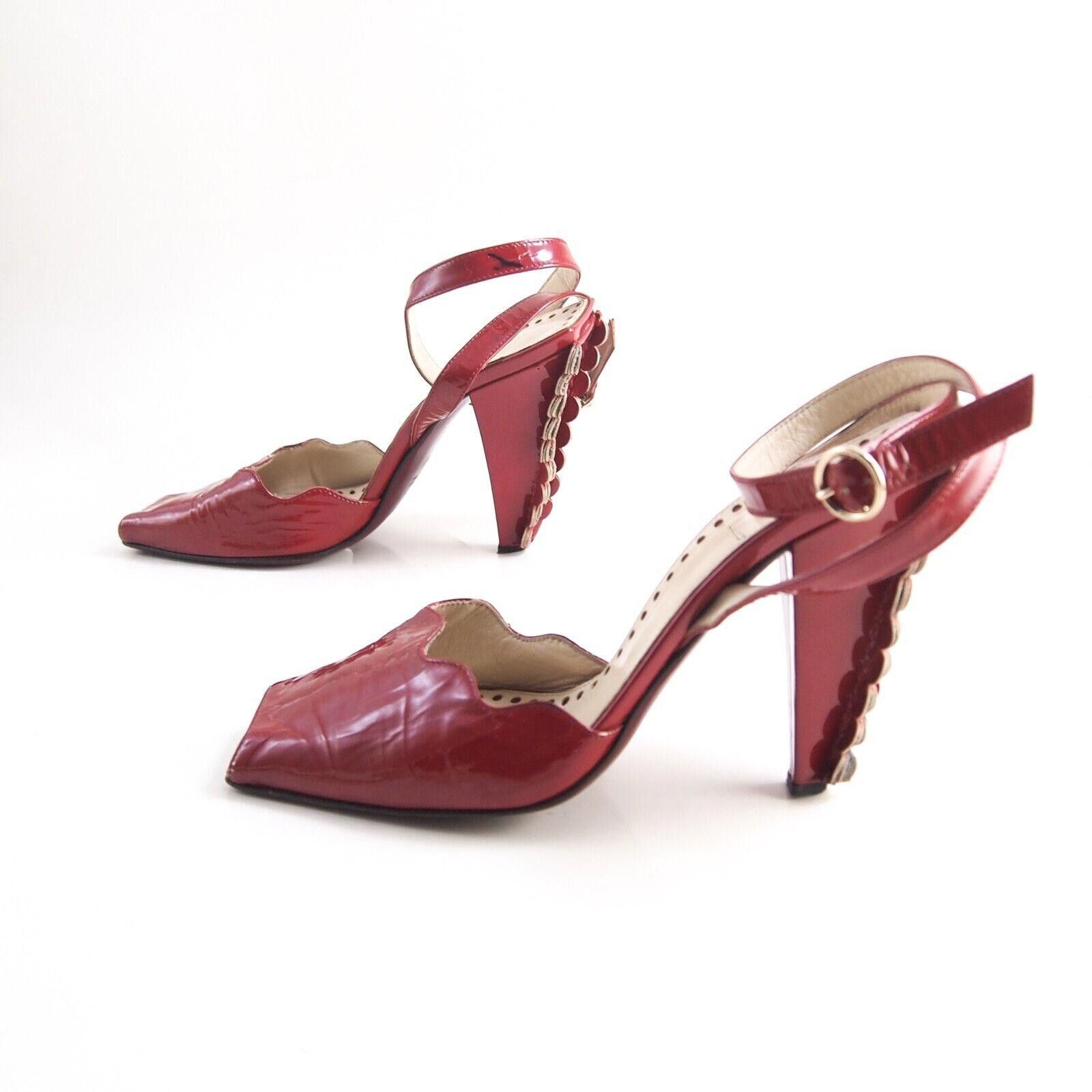 Yves Saint Laurent YSL Saint Laurent Heels Red Patent Leather US 8 EU 38 Size US 8 / IT 38 - 2 Thumbnail