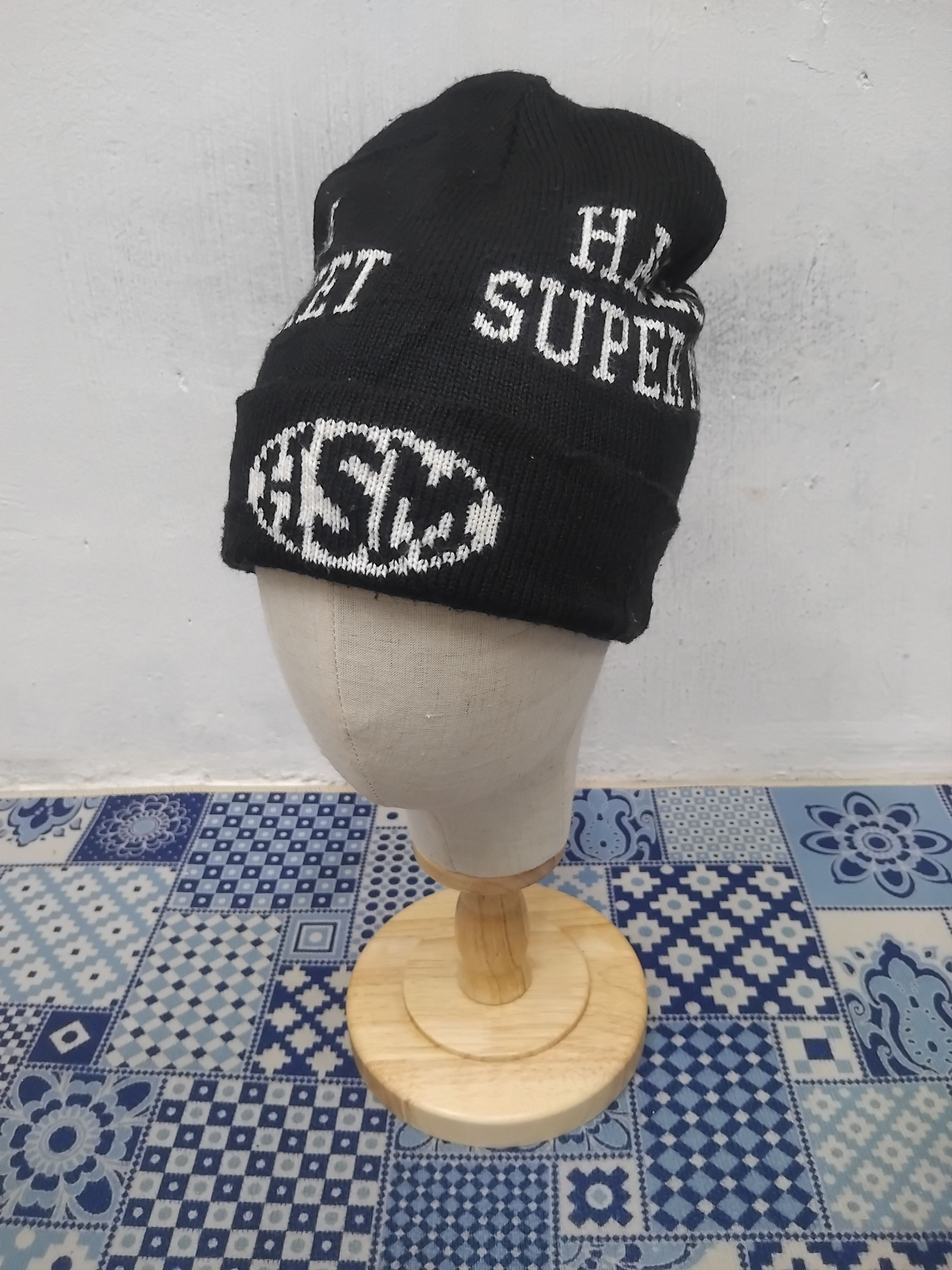 Japanese Brand 💥Hsm streetwear black colour beanie hat Size ONE SIZE - 4 Thumbnail