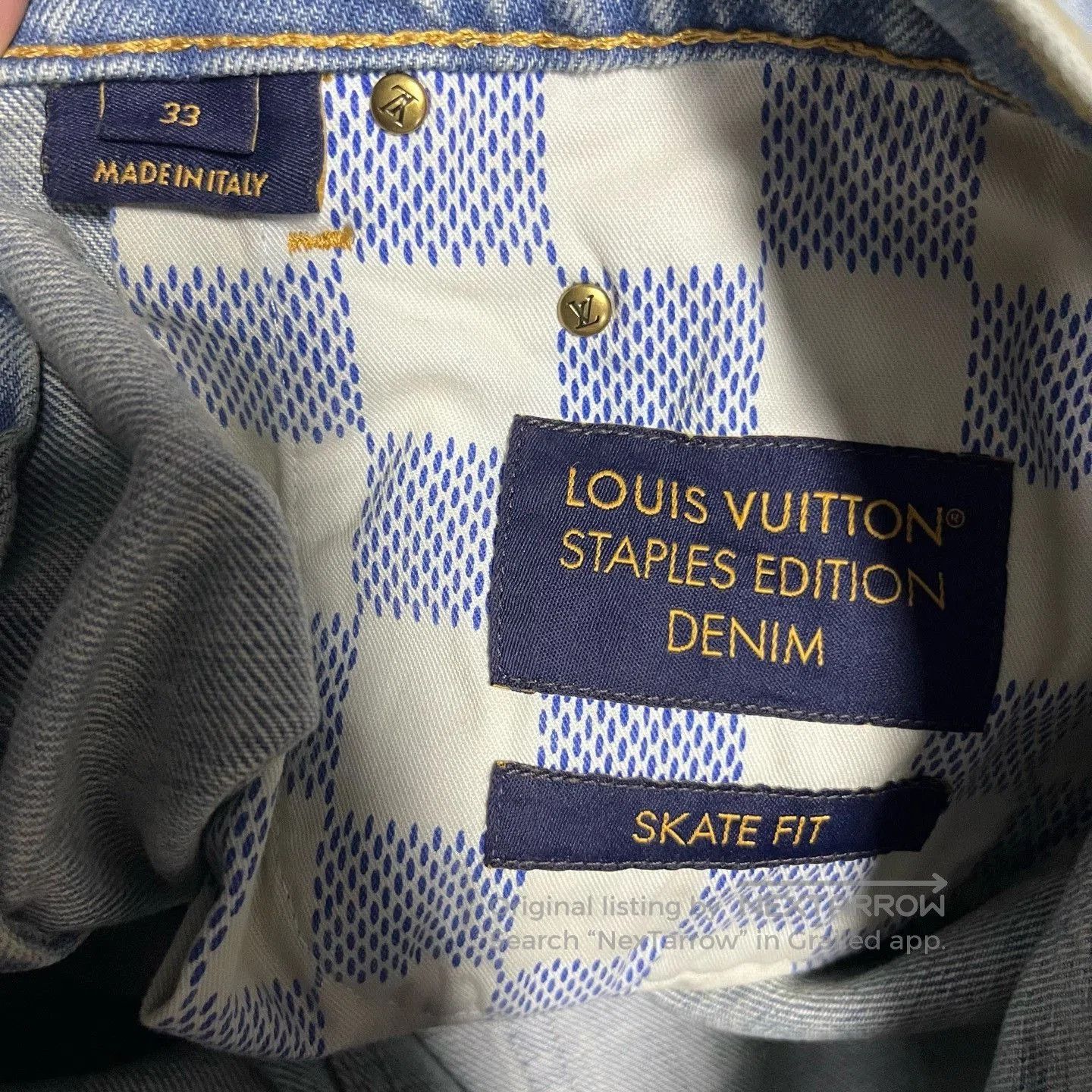 Louis Vuitton Louis Vuitton 25 Blue Embroidered Jeans. Size US 33 - 4 Thumbnail