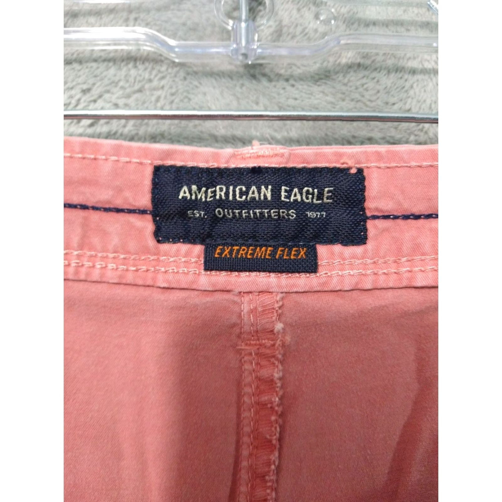 American Eagle Outfitters American Eagle Outfitters Shorts Mens 48 Pink Chino Cotton Stretch Slim Flat Front Inseam 10 in Casual Travel Vintage No Size US 32 / EU 48 - 7 Thumbnail