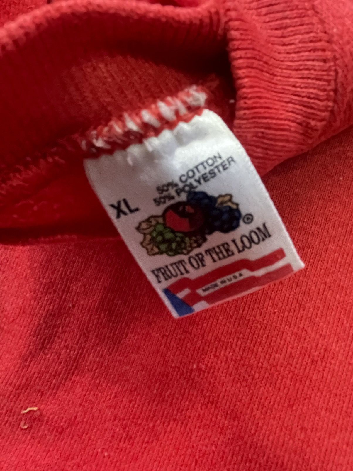 Fruit Of The Loom Vintage 80’s Red Hot & Rolling Crewneck Size US XL / EU 56 / 4 - 7 Thumbnail