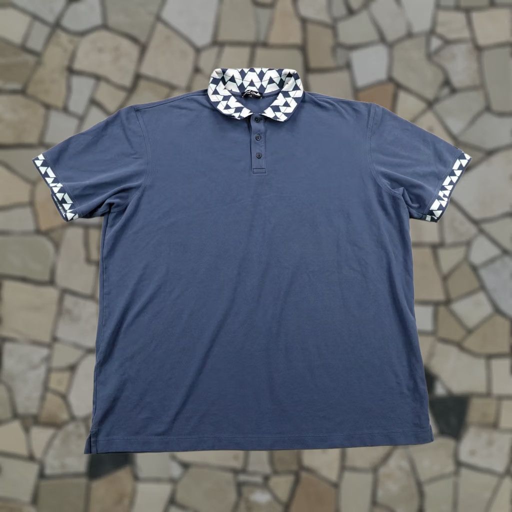 Vintage Bad Birdie Polo Shirt Mens XL Blue Pique Cotton Contrast Collar Golf Performance Size US XL / EU 56 / 4 - 1 Thumbnail