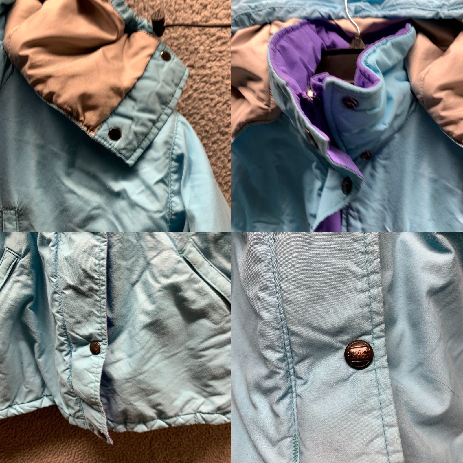 Vintage VINTAGE L.L. Bean Jacket Womens Medium Blue Gray Coat Zip Hooded Puffer Casual Parka 90s Mens/Womens Size M / US 6-8 / IT 42-44 - 8 Thumbnail