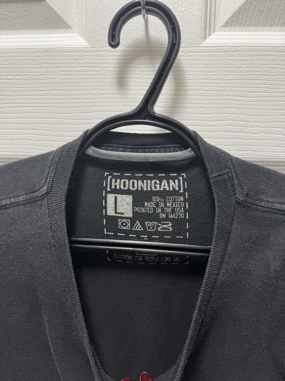 Fox Racing Hoonigan Racing Box Logo Vintage 2010s Black Tee Size US L / EU 52-54 / 3 - 3 Thumbnail