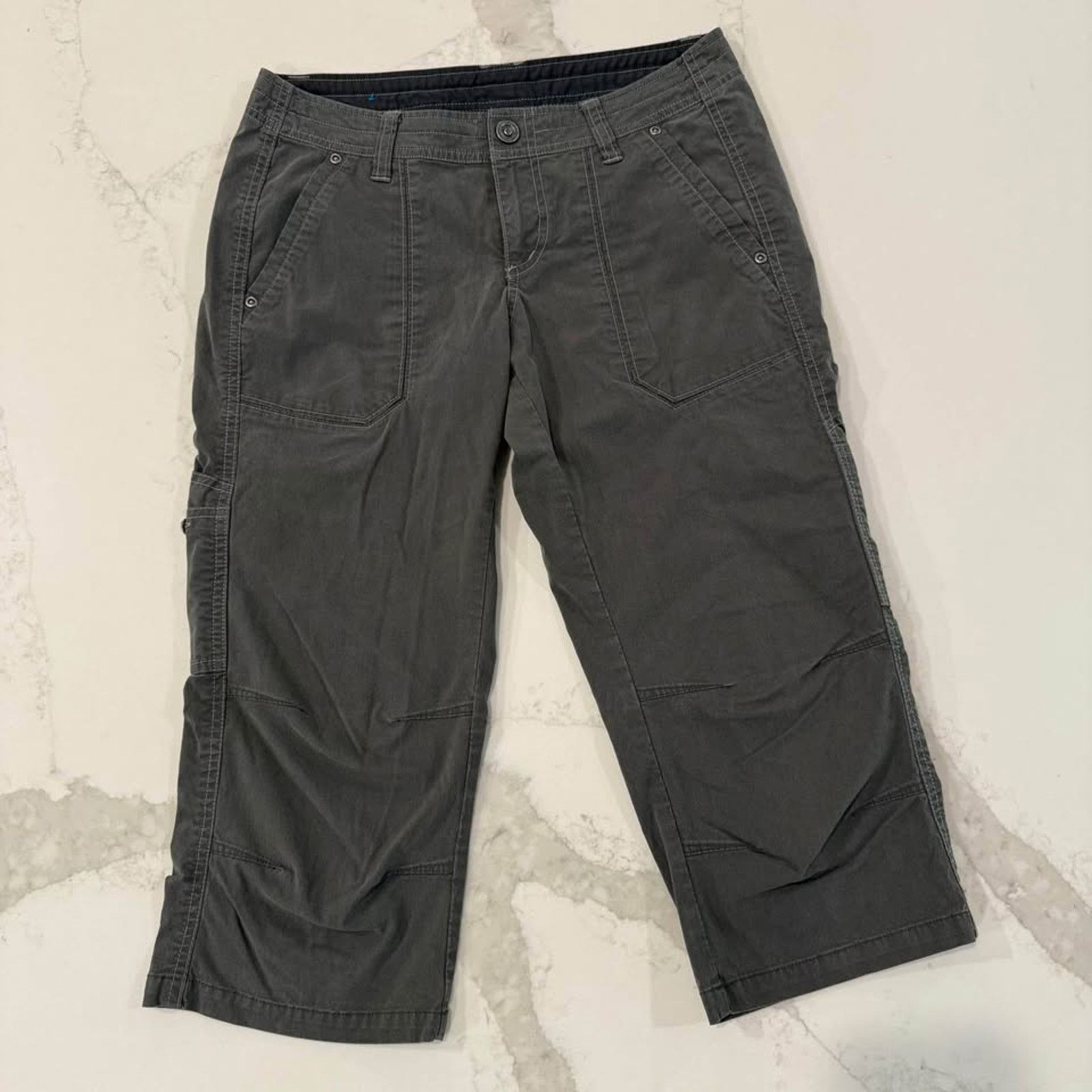 Kuhl Kuhl Free Range Cargo Capri Utility Pants Women's 4 Gray Size 27" / US 4 / IT 40 - 1 Thumbnail