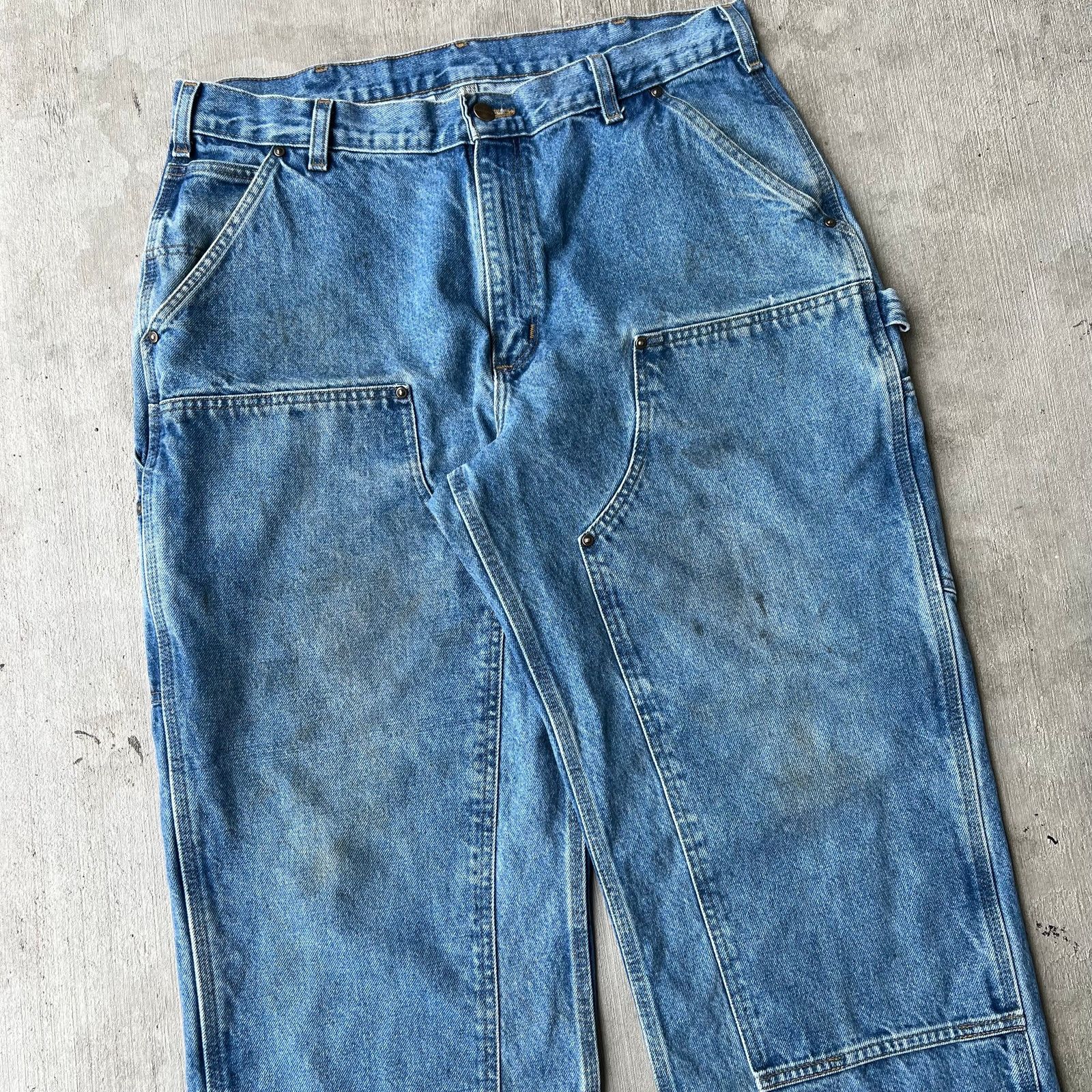 Carhartt × Vintage Vintage Y2K Carhartt denim jeans double knee work wear pants Size US 35 - 2 Thumbnail