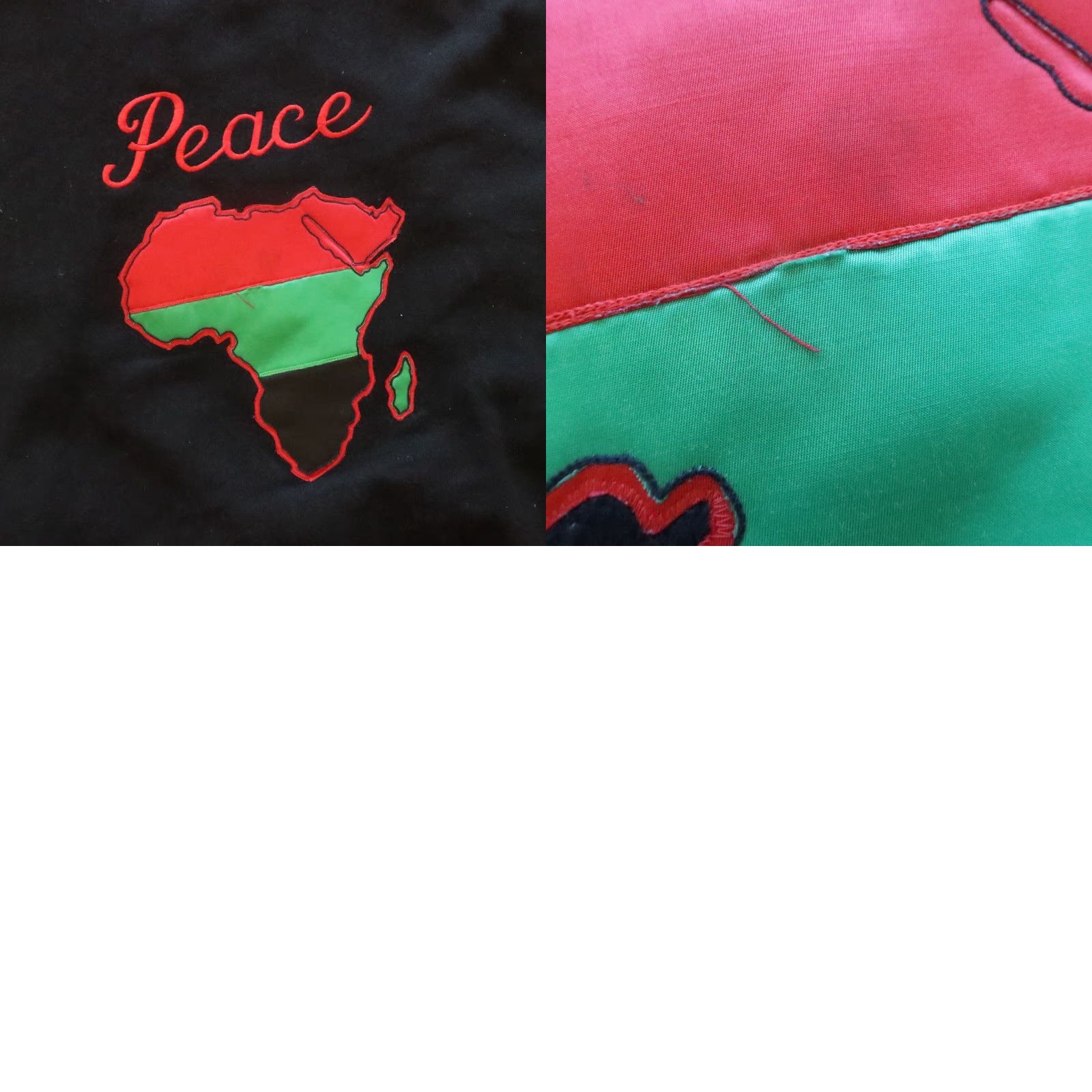 Vintage VINTAGE DeLong Pan-Africanism Peace Varsity Bomber Jacket Men's 3XL Black Leather Jacket Size US XXL / EU 58 / 5 - 10 Thumbnail