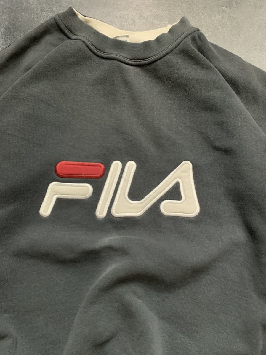 Fila × Vintage Vintage Y2K Fila Heavy Cotton Center Logo Boxy Sweatshirt Size US XL / EU 56 / 4 - 5 Thumbnail