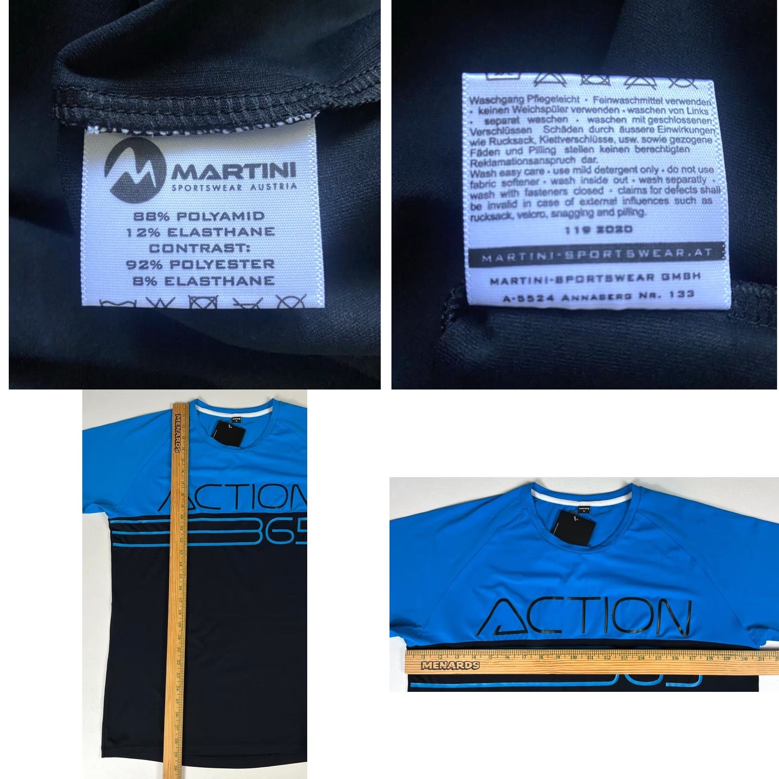 Vintage Martini Sportswear Austria Altos Performance T-Shirt XL Men’s Crew Neck Short Sleeve Black Blue NWT Size US XL / EU 56 / 4 - 9 Thumbnail