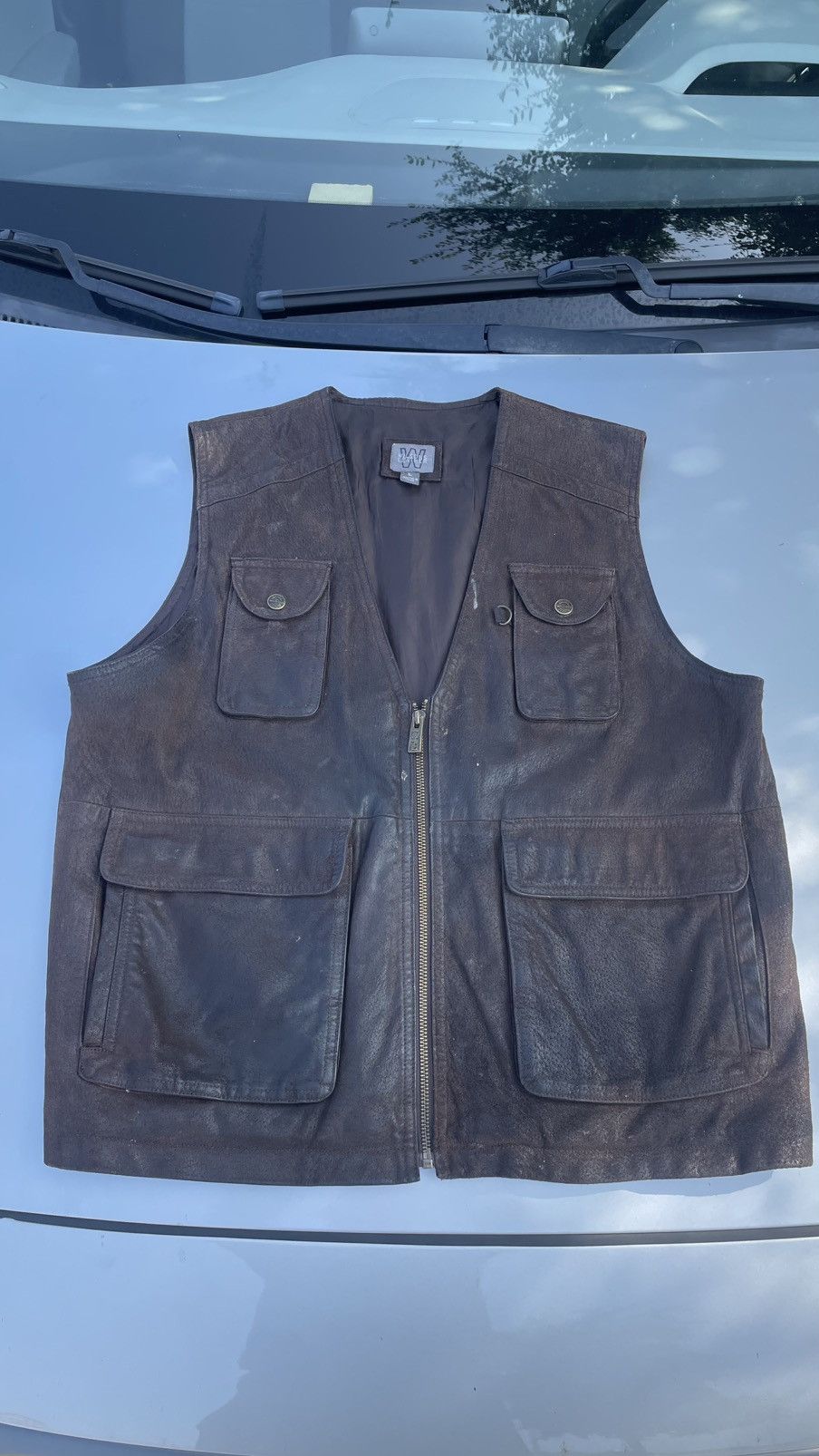 Wilsons Leather Brown Wilson Leather Vest Size 44L - 1 Thumbnail