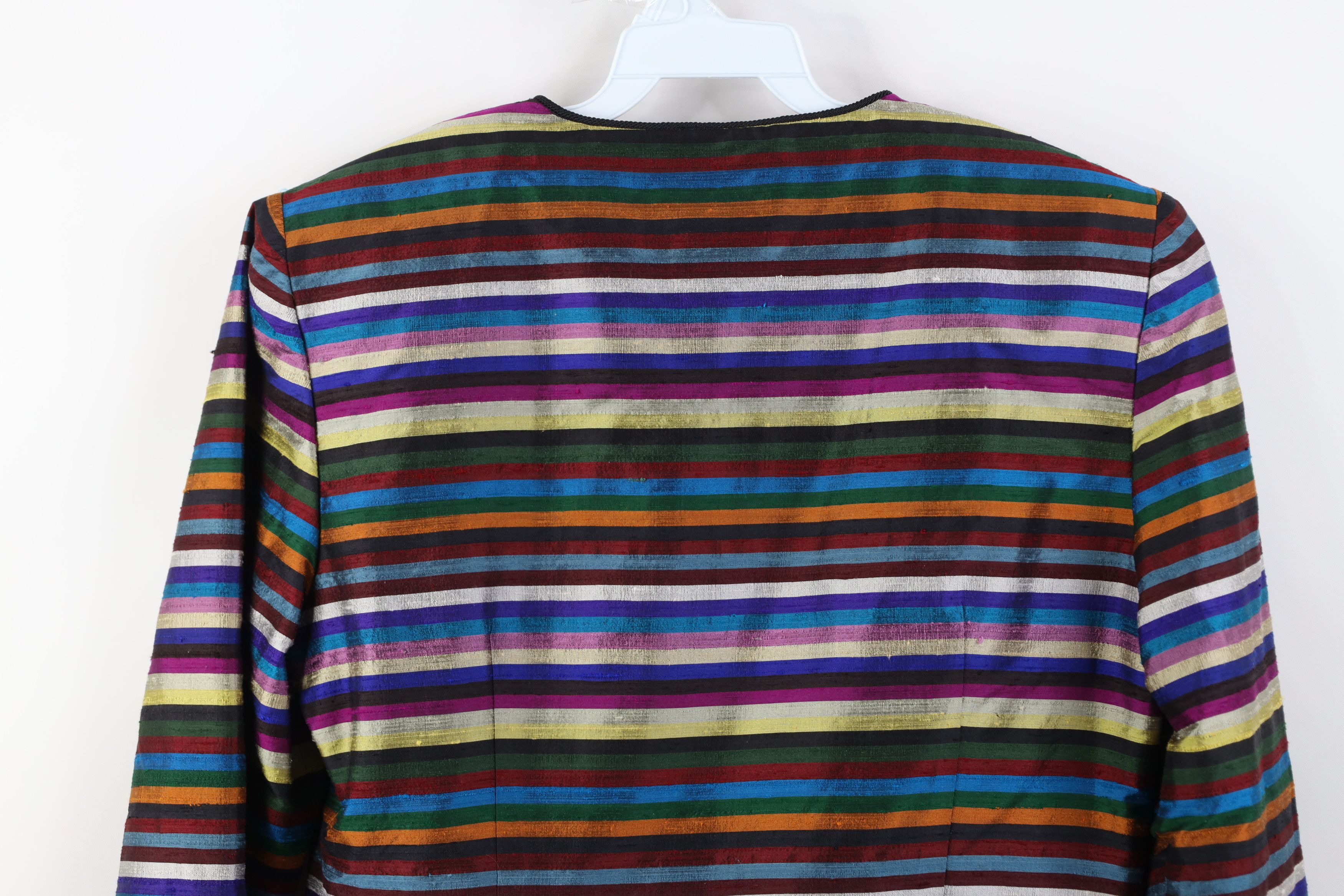 Vintage Vintage 90s Streetwear Striped Suit Coat Blazer Jacket Size L / US 10 / IT 46 - 13 Thumbnail