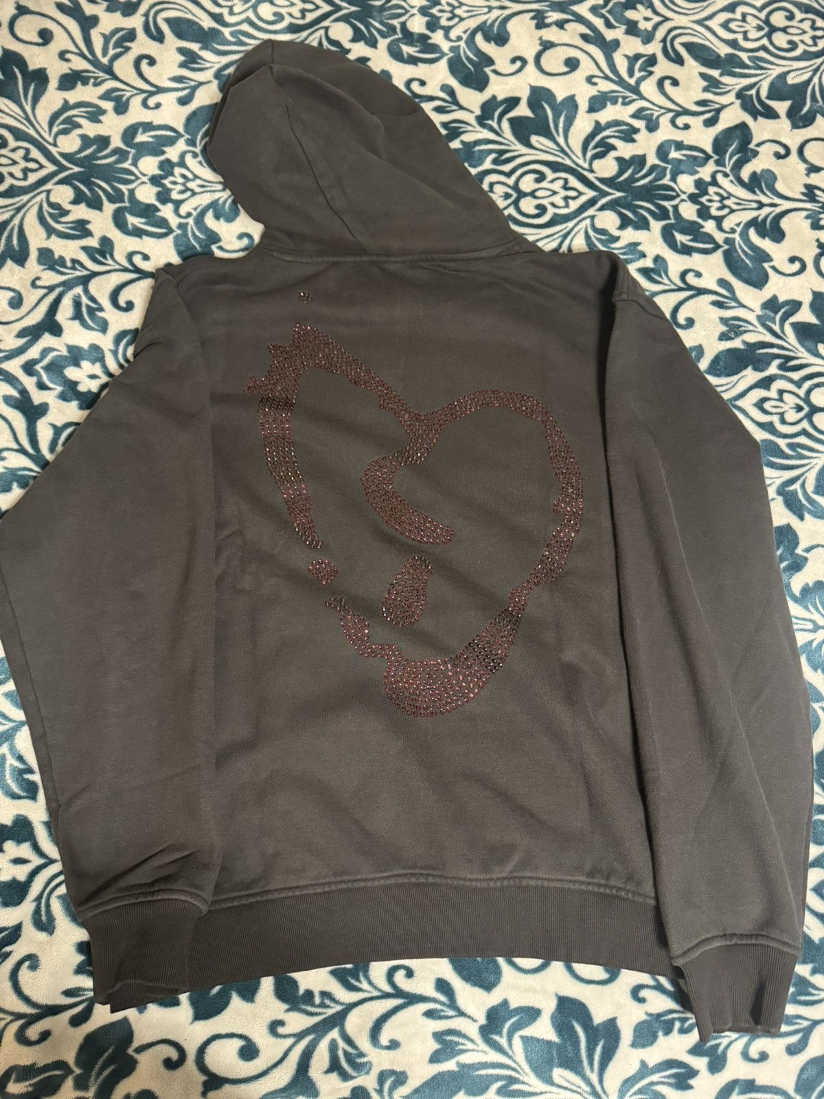 Revenge Revenge X Heartbreak Bejeweled Hoodie Black/Purple Size US XL / EU 56 / 4 - 2 Thumbnail
