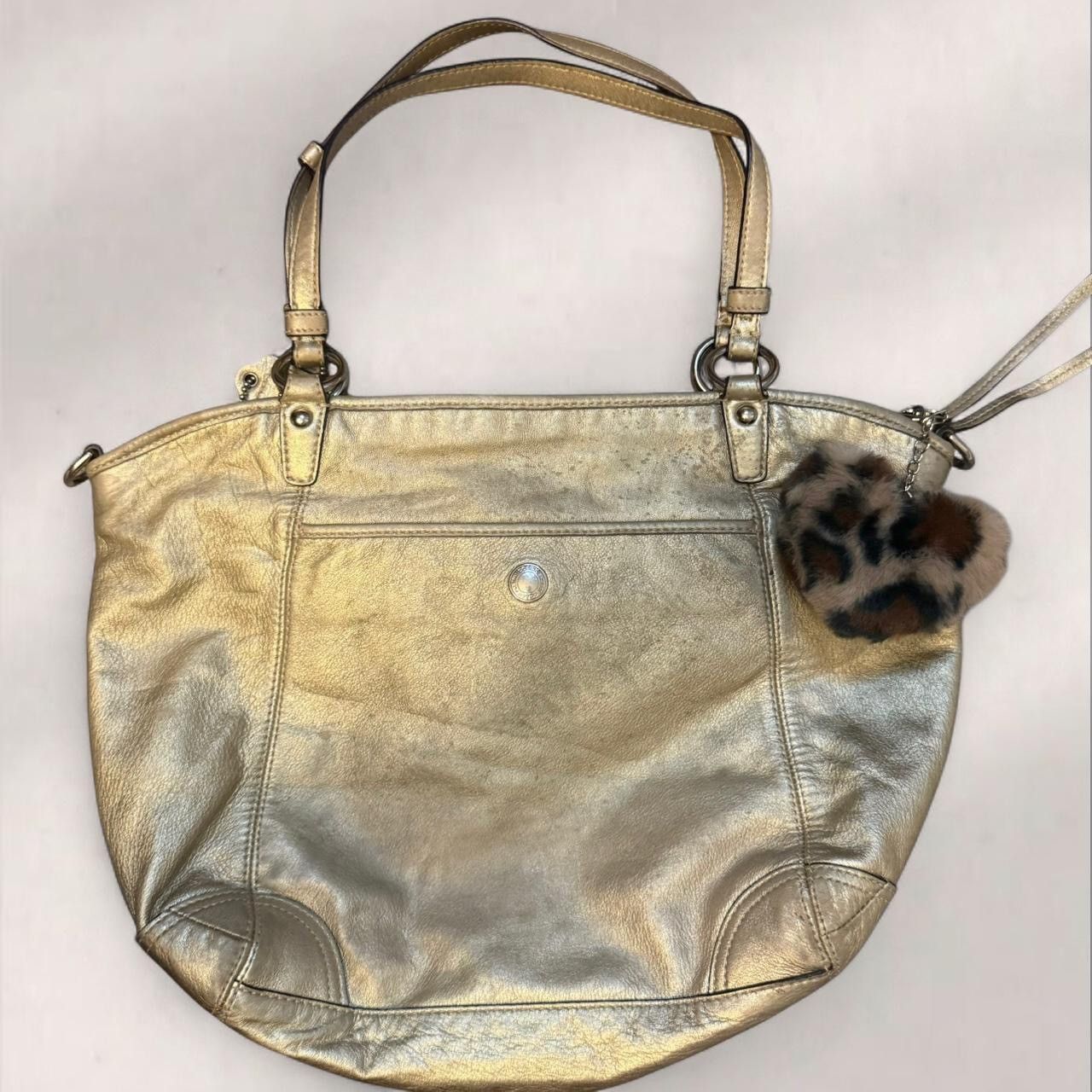 Coach Vintage Metallic Coach Leather Bag Y2K Authentic Size ONE SIZE - 2 Thumbnail