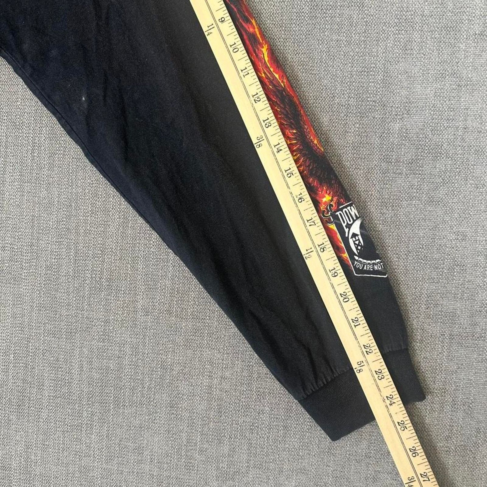 Other Y2K Biker flame long sleeve faded Black T-shirt Size US XXL / EU 58 / 5 - 7 Thumbnail