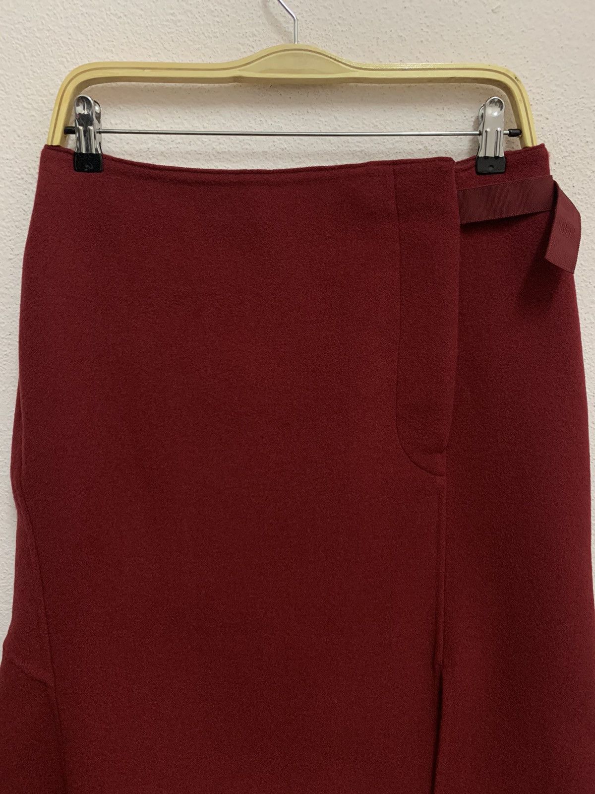 Jil Sander × Uniqlo UNIQLO x JIL SANDER +J Midi Skirt Red New Wool Blend Size 30" / US 8 / IT 44 - 4 Thumbnail